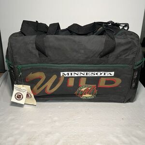 Vintage NHL Minnesota Wild Hockey Duffle Gym Bag with Straps - NEW NOS